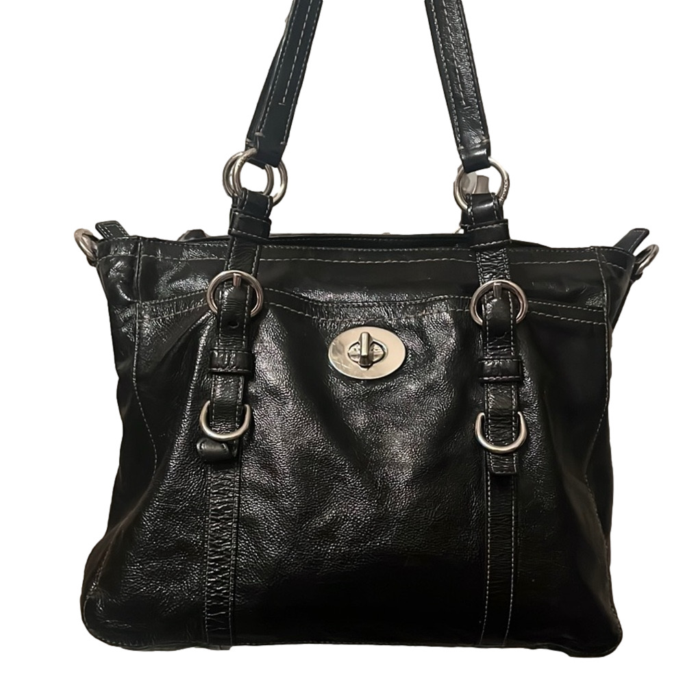 Coach Black Leather Shoulder Bag